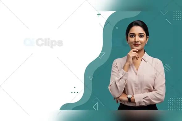 Confident Businesswoman with Modern Background