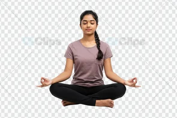 Meditation Pose PNG  Tranquil Yoga Practice Image