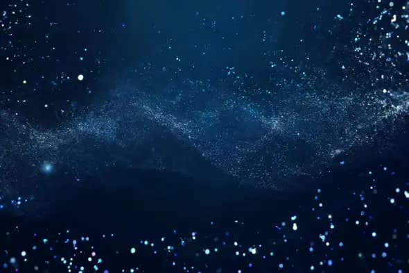 Ethereal Blue Particle Galaxy Motion Background