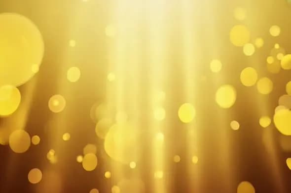 Elegant Golden Bokeh Background with Floating Light Particles