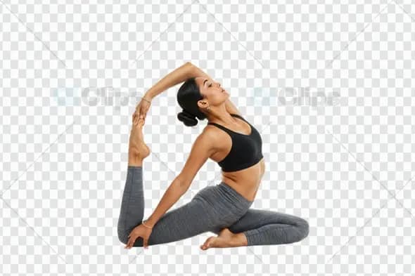 Yoga Pose Mockup PNG - Transparent Background