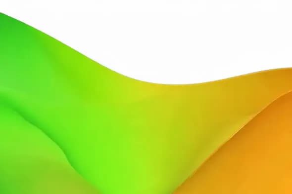 Dynamic Green-Orange Gradient Wave Motion Background