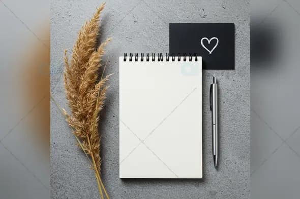 Stylish Instagram Mockup with Notepad and Pen