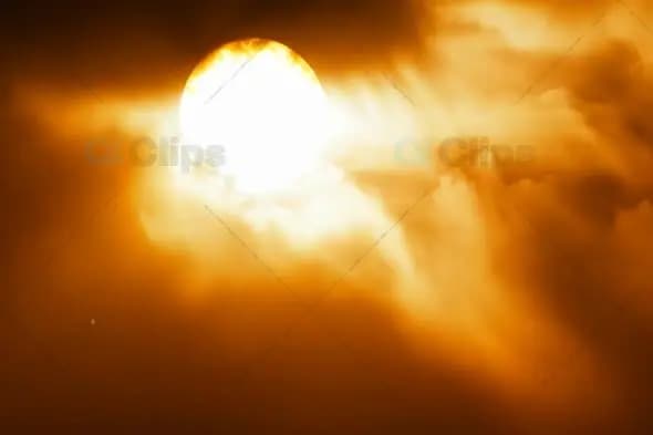 Dramatic Golden Sun Through Ethereal Clouds Time-lapse