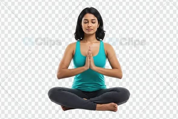 Meditation Pose PNG for Wellness and Yoga Projects