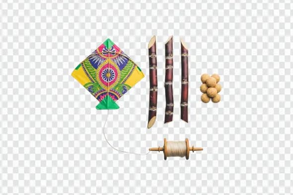 Indian Kite Festival Makar Sankranti Essentials PNG Clipart