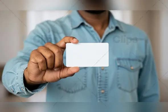 Blank Business Card Mockup in Hand