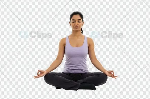 Serene Yoga Pose PNG for Wellness and Meditation