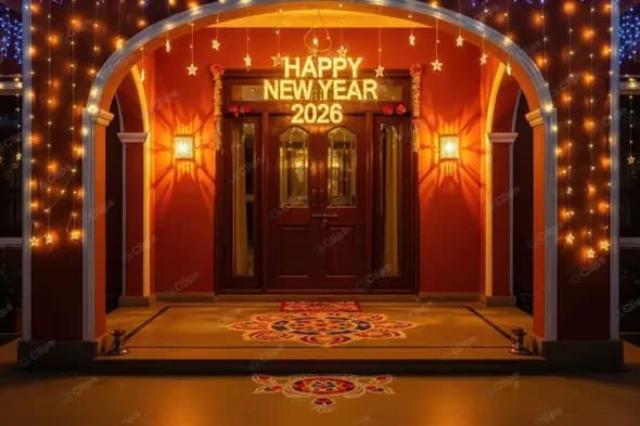 Luminous New Year Home Welcome