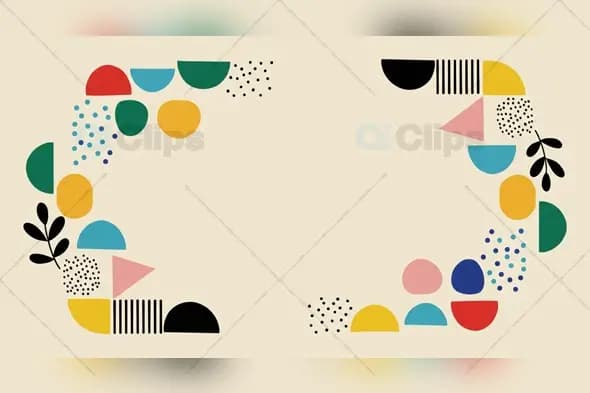 Modern Abstract Geometric Border Background