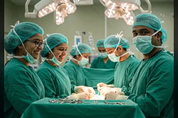 Surgical Team in Action A Professional Healthcare Collaboration