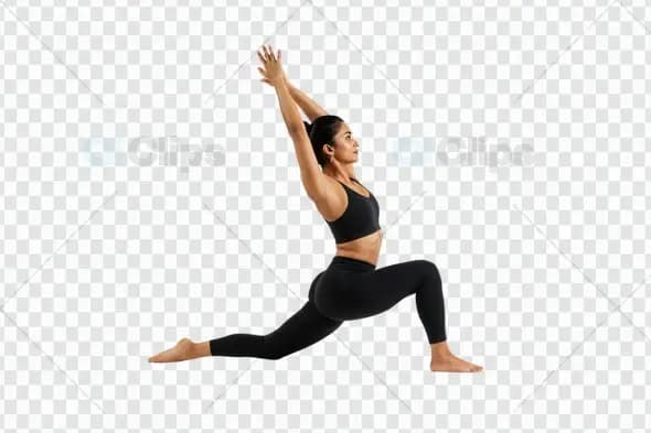 Dynamic Yoga Pose PNG Mockup for Creative Projects