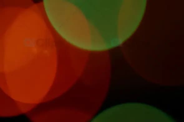 Vibrant Bokeh Circles in Red and Green
