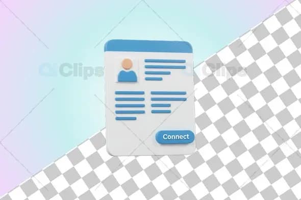 3D Profile Card with Connect Button