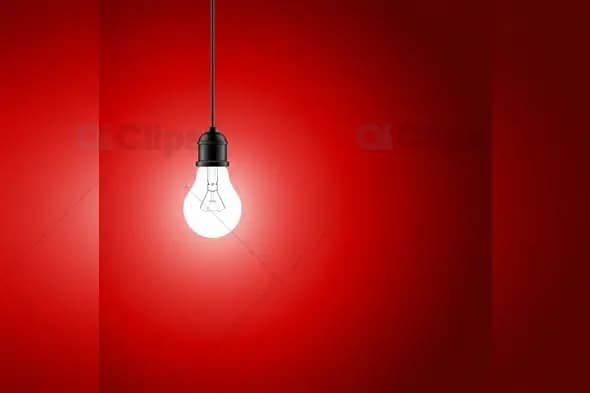 Stylish Red Background Instagram Mockup with Bulb