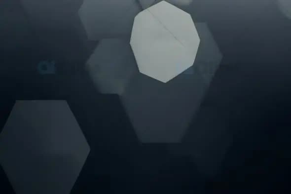 Dark Geometric Hexagons with Soft Focus Motion Background