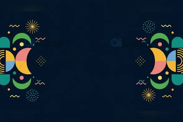 Symmetrical Memphis Style Background