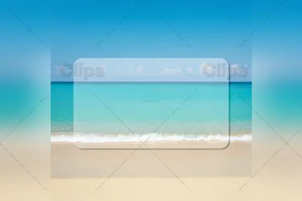 Tropical Beach Instagram Post Template with Rounded Corners