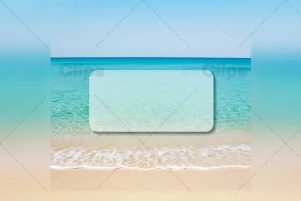 Tropical Beach Instagram Post Template with Text Overlay Panel