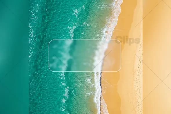 Aerial Beach View with Text Placeholder Template