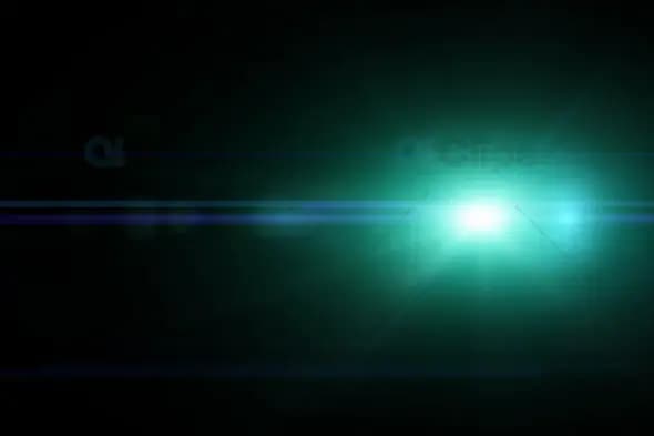 Teal Lens Flare Animation