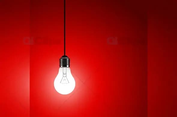 Vibrant Red Background Light Bulb Mockup for Instagram