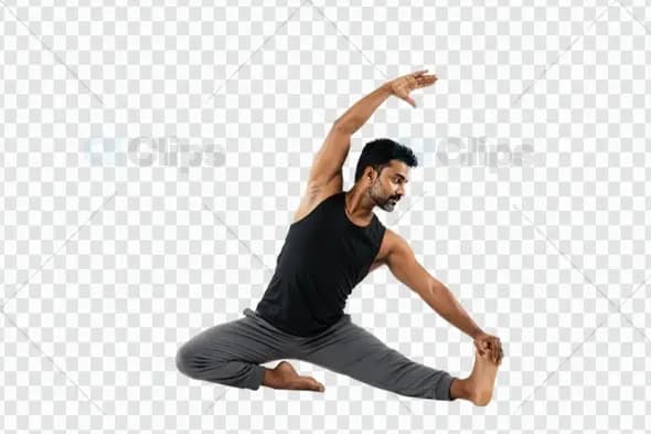 Dynamic Yoga Poses Stock Image for Creative Projects