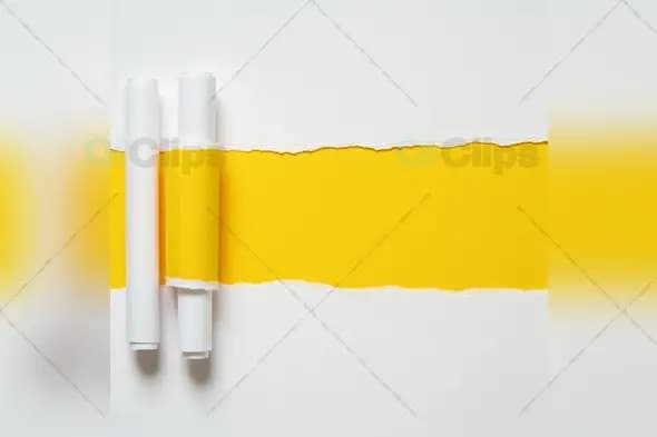Torn Paper Reveal Yellow Background Creative Design