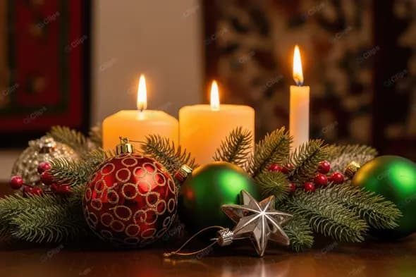 Elegant Christmas Candlelight Centerpiece