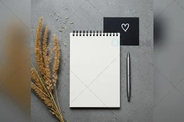Elegant Instagram Mockup with Notebook and Pen