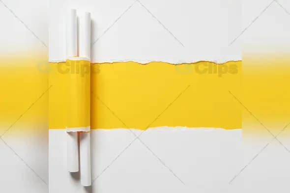 Torn Paper Reveal Yellow Band Creative Background