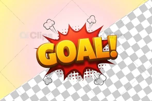 3D "Goal!" Comic Explosion Text Icon