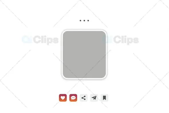Modern Instagram Post Template with Social Media Icons