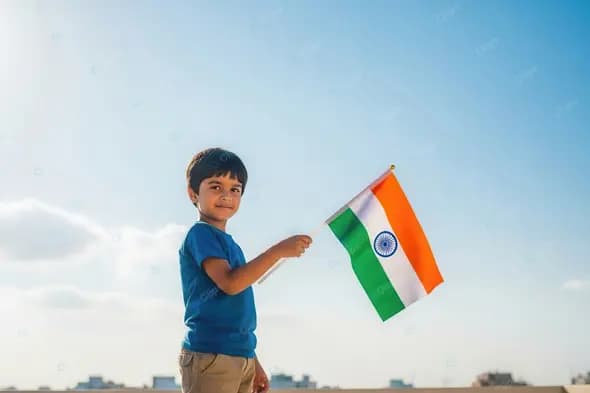 Youthful Patriotism Under a Blue Sky