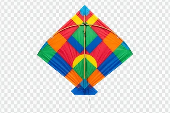 Colorful Indian Patang Kite for Makar Sankranti PNG
