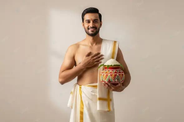 South Indian Man in Traditional Attire