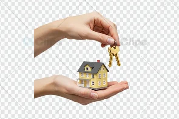 House Key Transparent PNG for Real Estate Projects