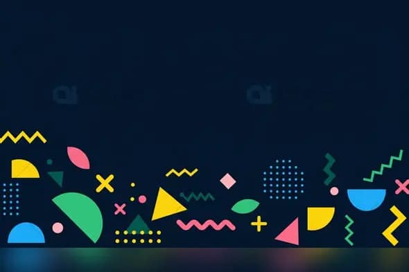 Colorful Memphis Style Background