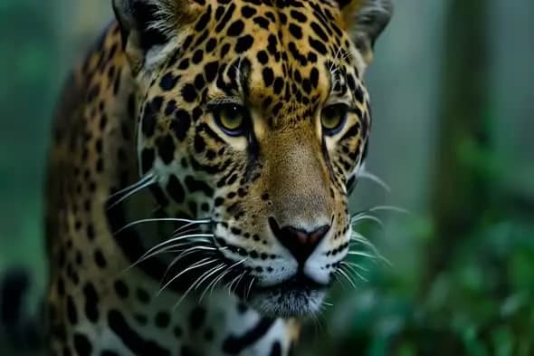 Intense Jaguar Close-up Portrait in Natural Habitat
