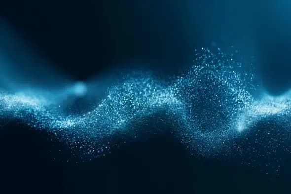 Ethereal Blue Particle  Animation Background