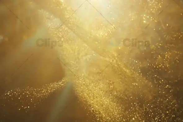 Elegant Golden Particles with Divine Light Rays Background