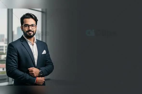 Confident Businessman Portrait with Dark Background