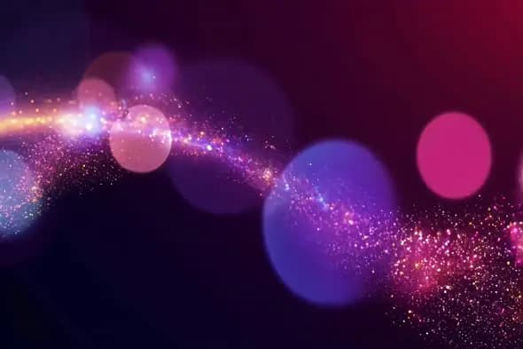 Ethereal Particle Trail with Floating Bookeh Orbs