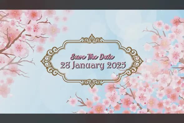 Elegant Cherry Blossom Save The Date Template With Edius 8 Pro