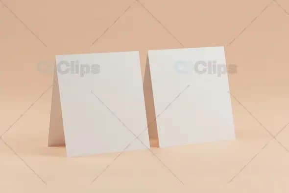 Minimalist Blank Tent Cards Mockup
