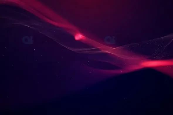 Abstract Red Aurora Wave Motion Background