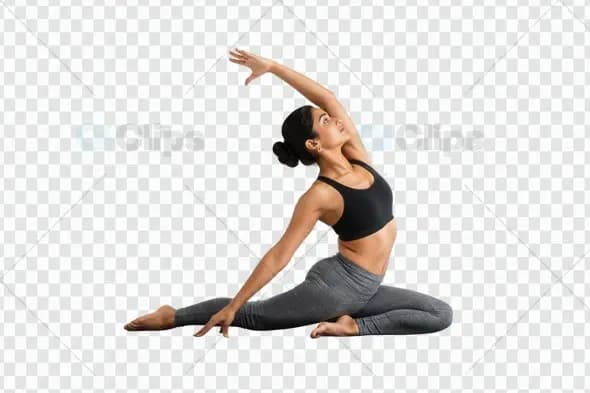 Yoga Pose PNG Transparent Background for Creative Use