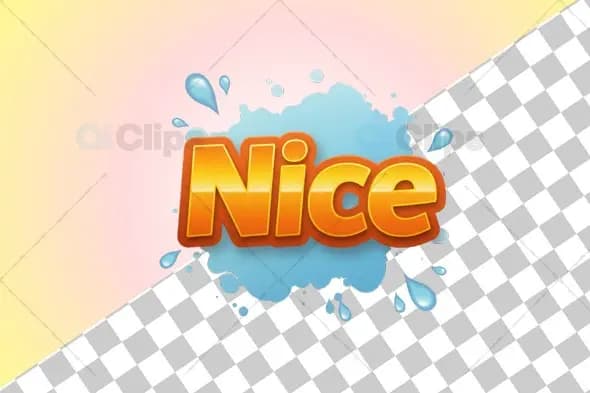 3D "Nice" Splash Illustration