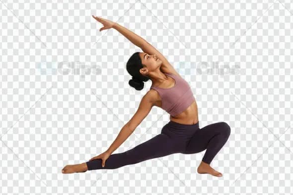 Dynamic Yoga Pose PNG for Fitness and Wellness Projects