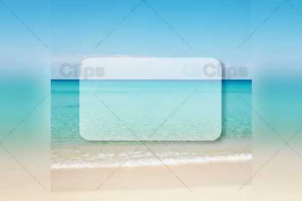 Tropical Beach Instagram Post Template with Transparent Overlay